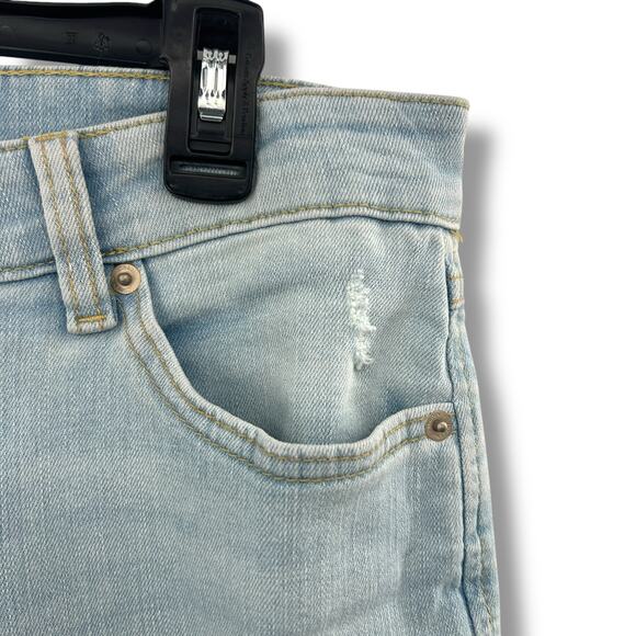 Macy's INC International Concepts Mid Rise Flare Jeans Size 8 Distressed Knee - Picture 6 of 10